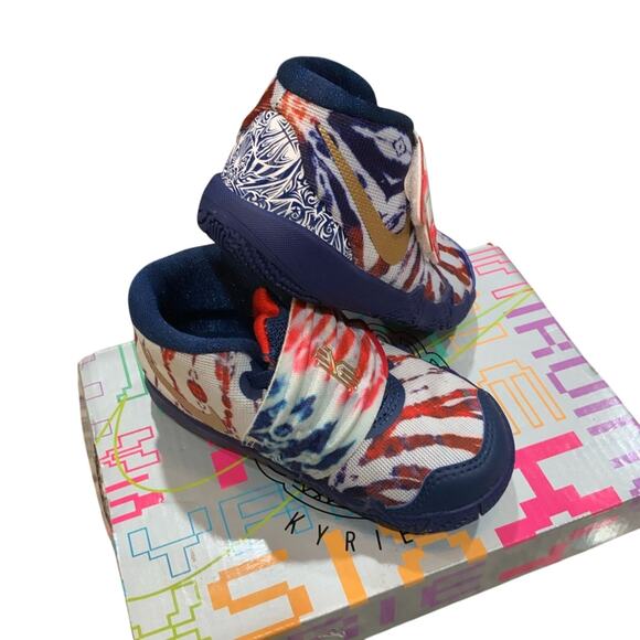 Nike Kybrid S2 Tie Dye USA, 6C Easy On Sneakers USA Patriotic July 4 w/ box EUC - Picture 11 of 14